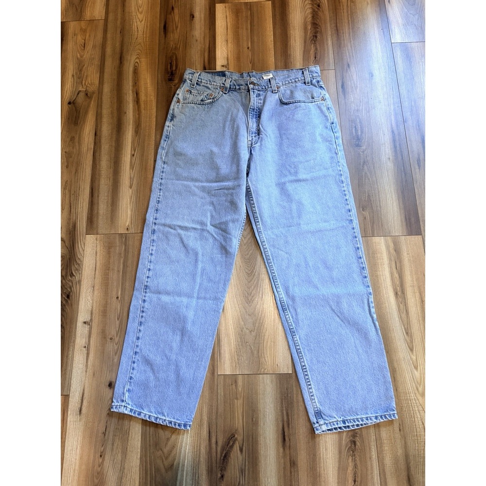 Levi's 550 Relaxed Fit Jeans Vintage 90s Men's 36x30 Light Wash Baggy Red Tag